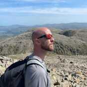 Tattooed hiker